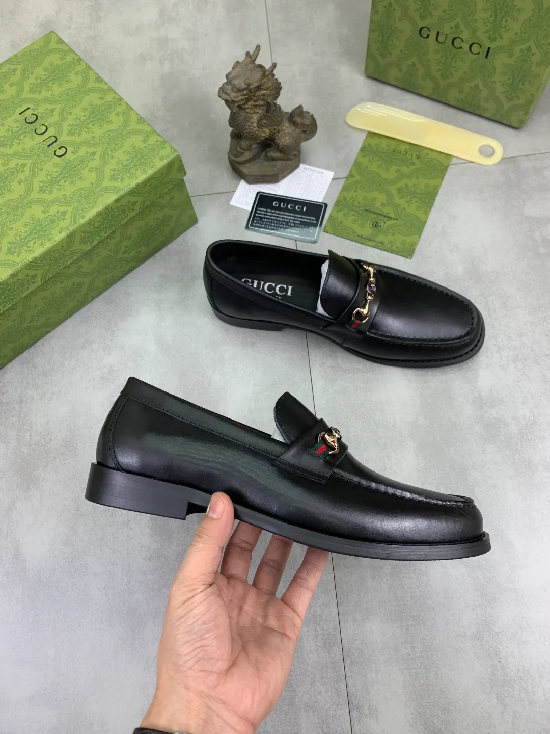 Men's men's shoes 💰P460 [New style] Water dyed cowhide 💰💎💎💎 [Gucci] GUCCI high-end men's formal business leather shoes, original order 1:1! Original imported high-end calfskin, original metal buckle, imported first-layer cowhide lining for feet, original outsole, men's shoe size: 38-45, black color available